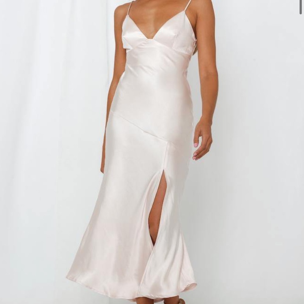 Hello Molly Asking For A Friend Dress - Champagne